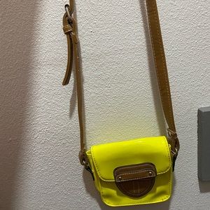 yellow strap bag